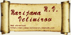 Marijana Velimirov vizit kartica